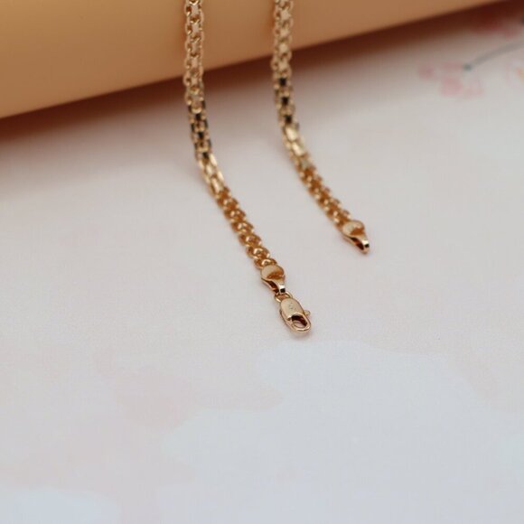 "Chunky Rose Gold Chain Necklace Bold & Stylish Look, XPNL0131 - Picture 8 of 12